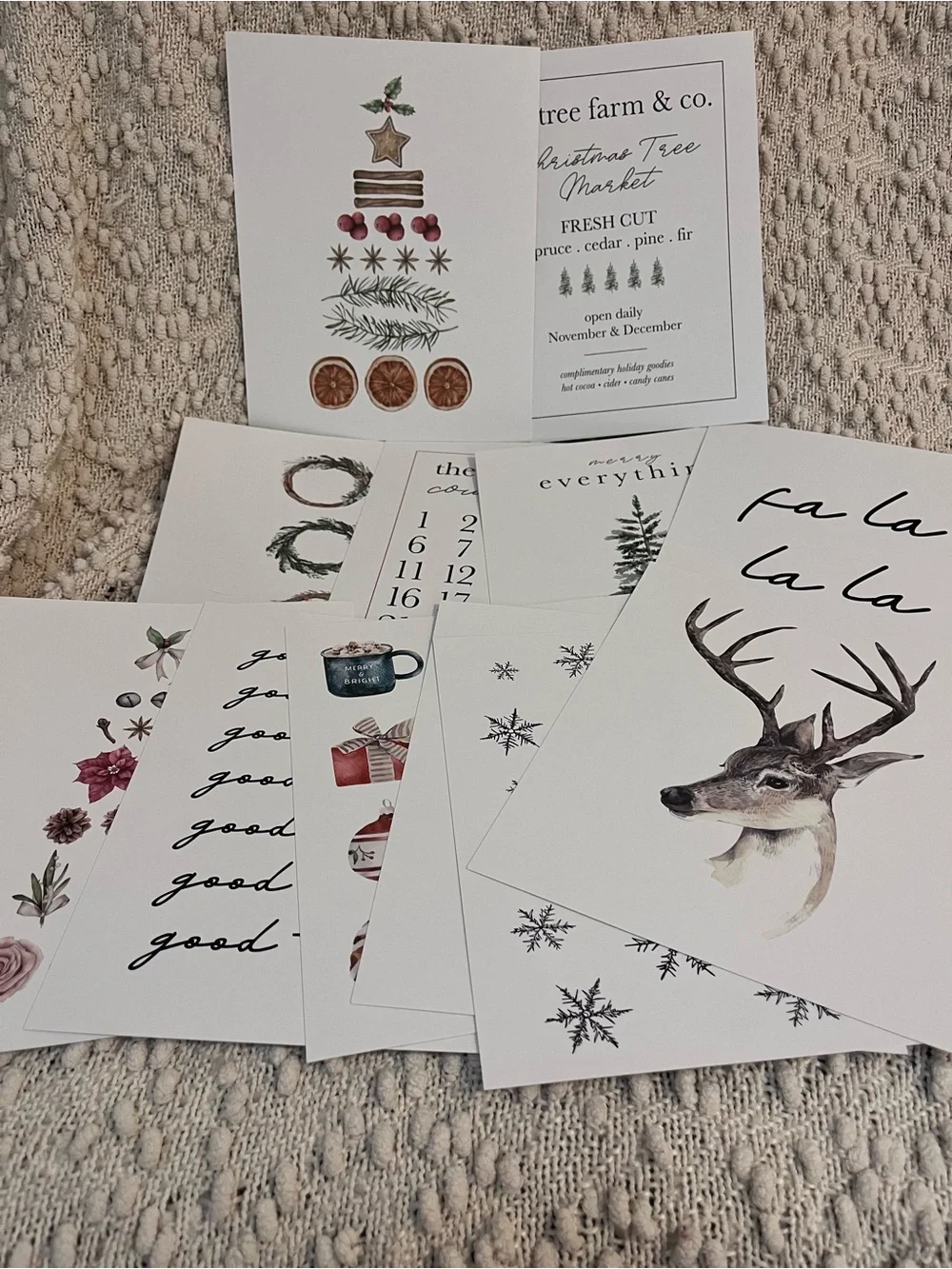 12 Christmas wall art prints minimalist boho cozy aesthetic